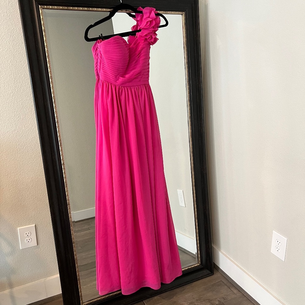 Fuchsia floor length bridesmaids / prom dress size 0-2
